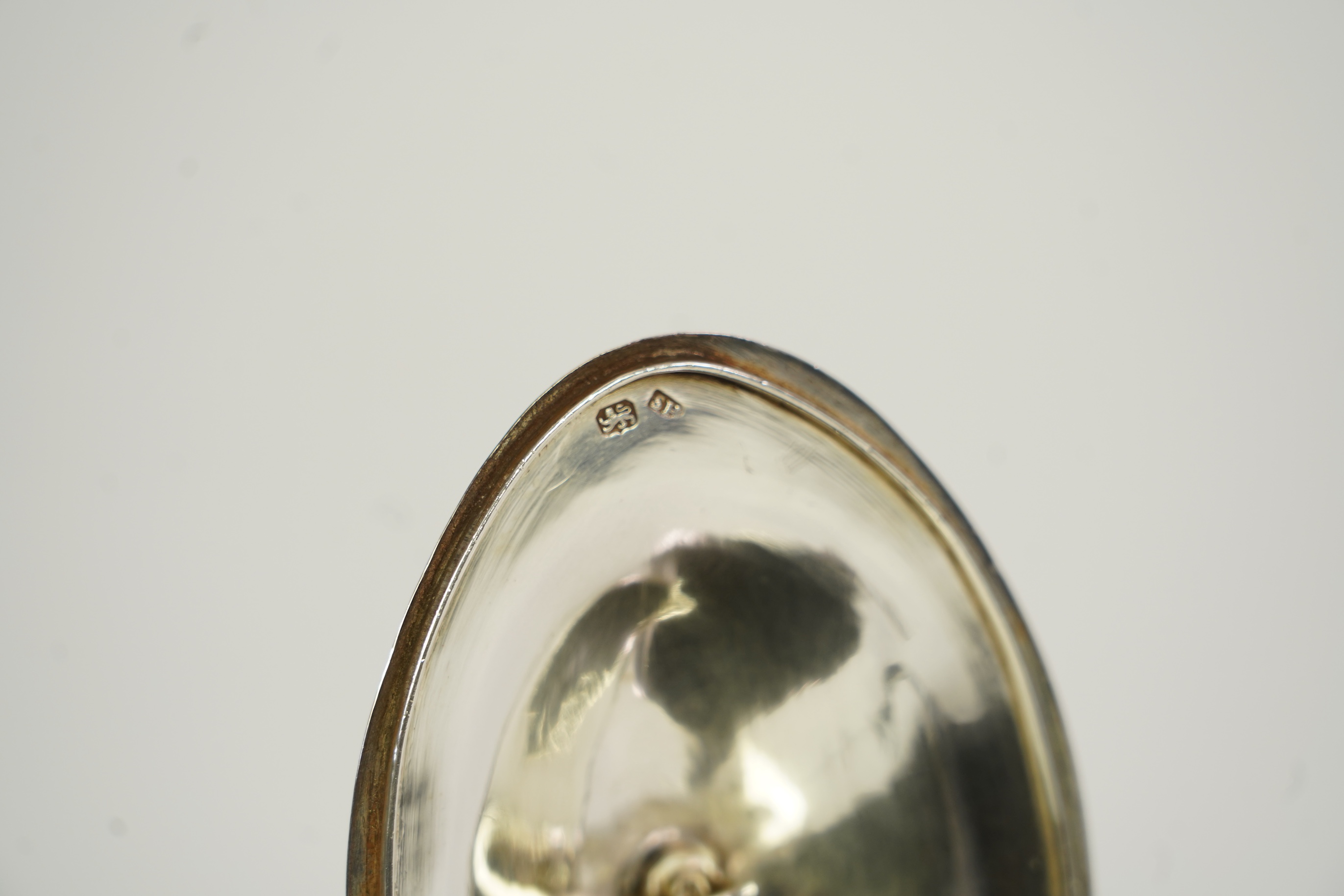 A George III silver teapot and matching stand, by Soloman Hougham